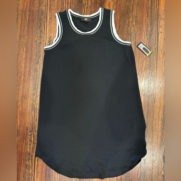 ABS by Allen Schwartz NWT Sleeveless Surf The Web Dress Black Sz L Msrp $88 - Picture 1 of 4
